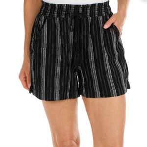 Briggs New York Black and Gray Striped Women's Shorts